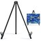 ARTIFY 14&#x27;&#x27; Tabletop Instant Display Easel, Black Steel Table Top Easels for Display, Tripod for Canvas, Paintings, Signs, Posters
